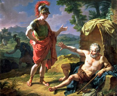 Alessandro e Diogene, 1818 da Nicolas Andre Monsiau